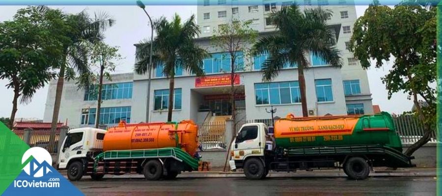 xe hút bể phốt 10 khối
