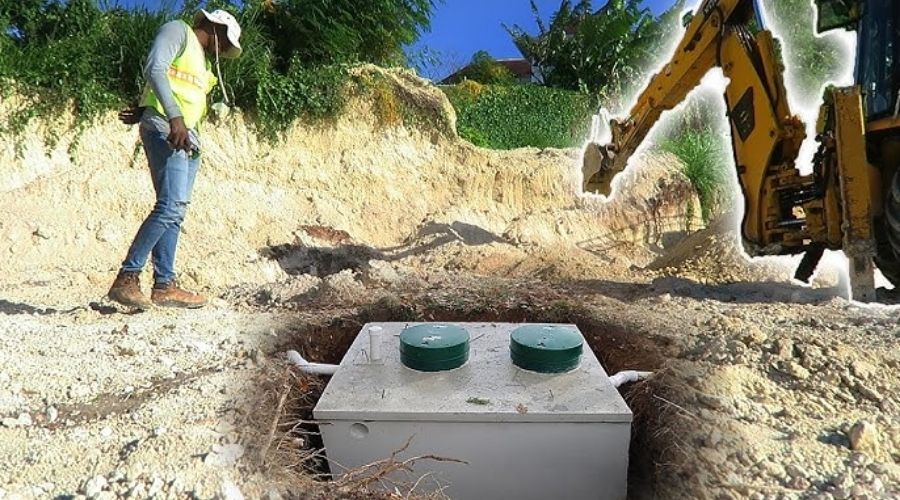Hình ảnh lắp đặt bể phốt bê tông cốt thép cho nhà xưởng