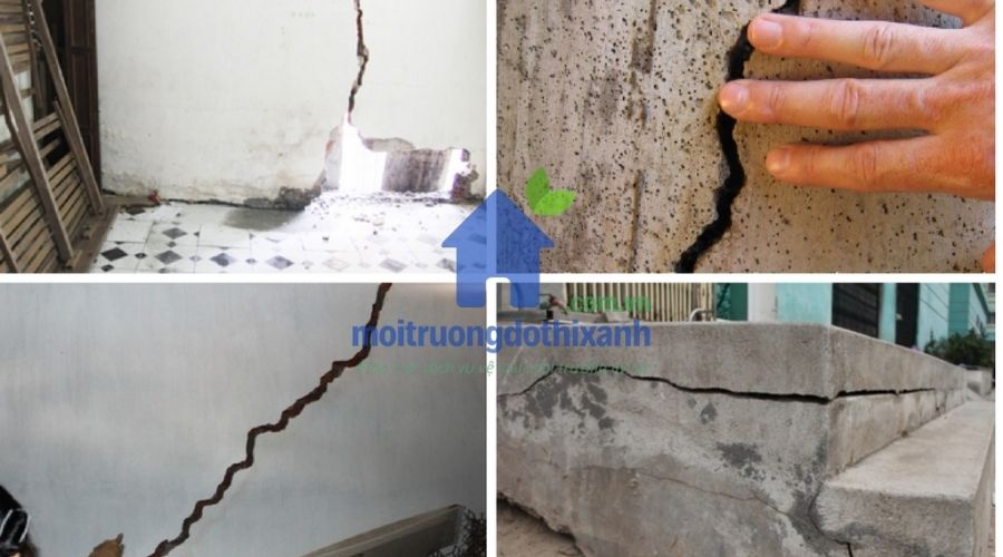 Hình ảnh bể phốt bị thấm nước cần xử lý gấp