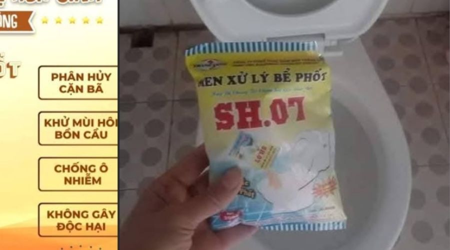 Hướng dẫn định lượng men xử lý bể phốt SH.07 cho hộ gia đình