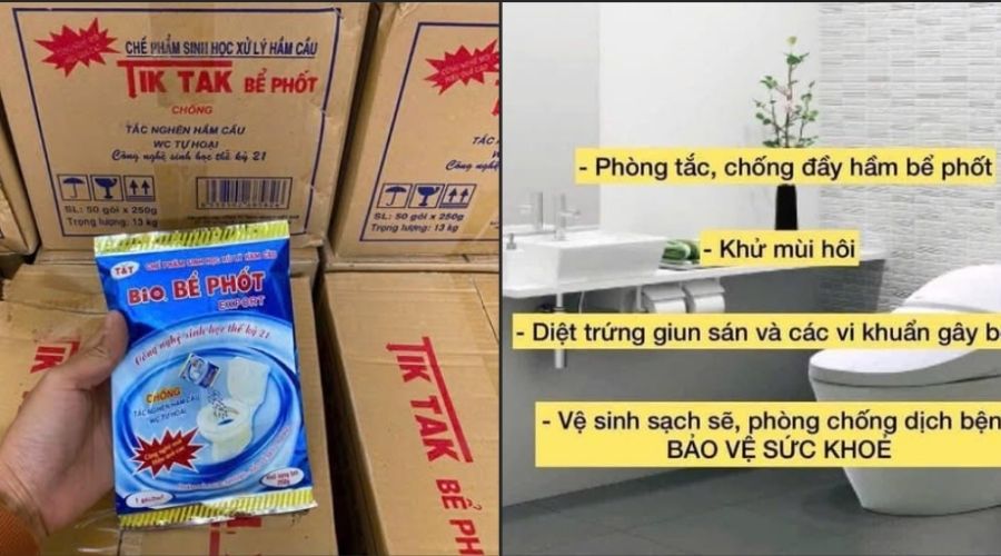 men xử lý bể phốt Bio