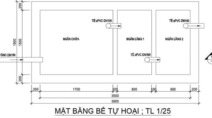 Cách Tính Kích Thước Bể Phốt Tự Hoại Hộ Gia Đình Tiêu Chuẩn