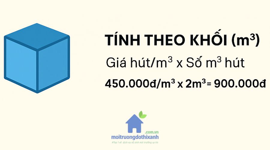 cách tính tiền hút bể phốt theo khối