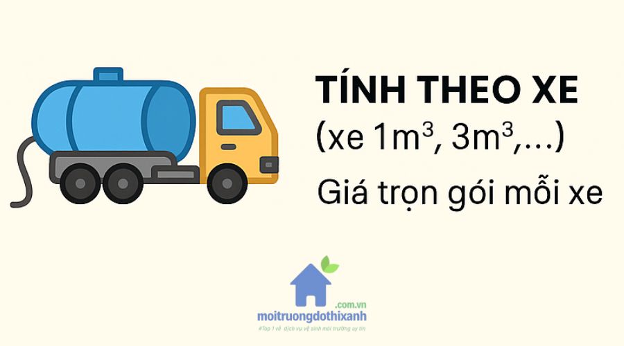 cách tính tiền hút bể phốt theo xe