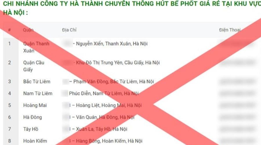 Lừa đảo hút bể phốt và cách phòng tránh