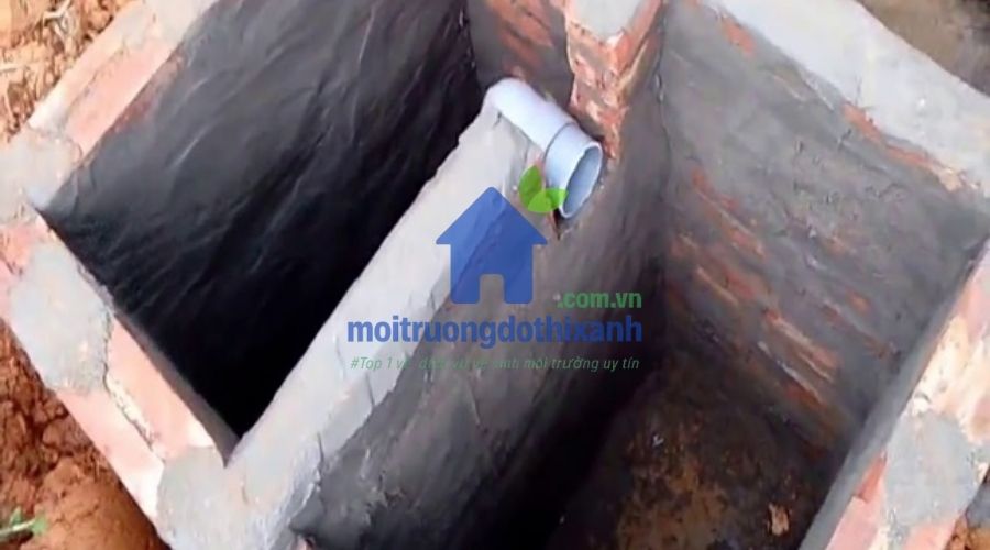 bể phốt 2 ngãn xây tường 10
