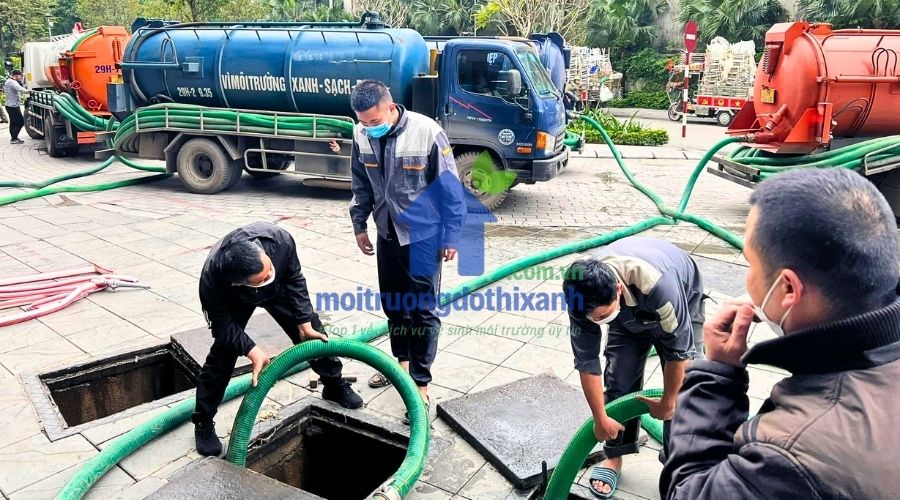 quy trình hút bể phốt