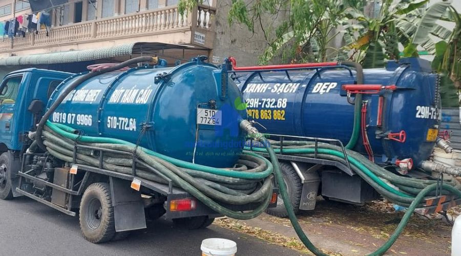 Dịch vụ hút bể phốt tại Hoàn Kiếm với xe bồn chuyên nghiệp