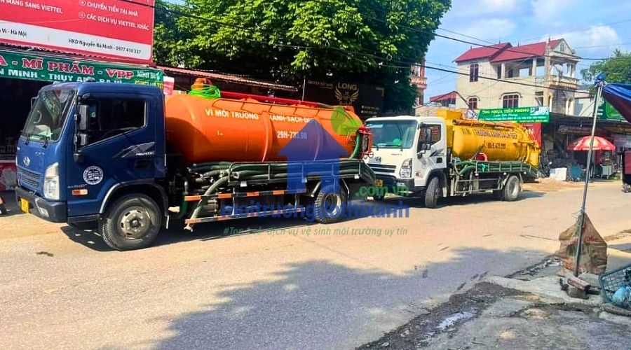Xe hút bể phốt 6 khối công suất đáp ứng đủ nhu cầu dân dụng.