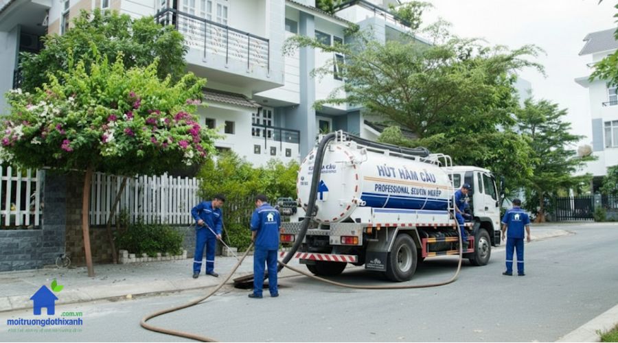 Hút hầm cầu quận 9 trọn gói chỉ từ 300k - Hút sạch đáy