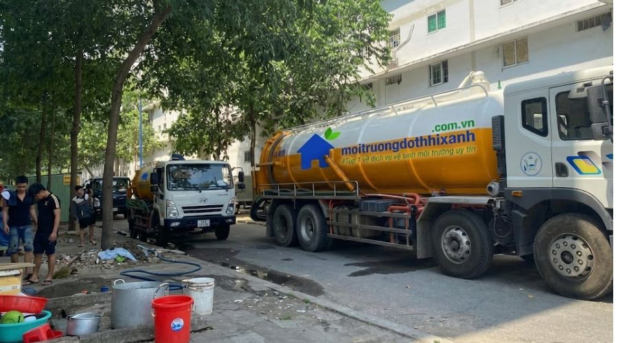 Hút bể phốt tại Hai Bà Trưng cho chung cư và tòa nhà cao tầng