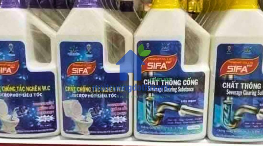 mẹo xử lý cống nghẹt bằng nước thông cống sifa