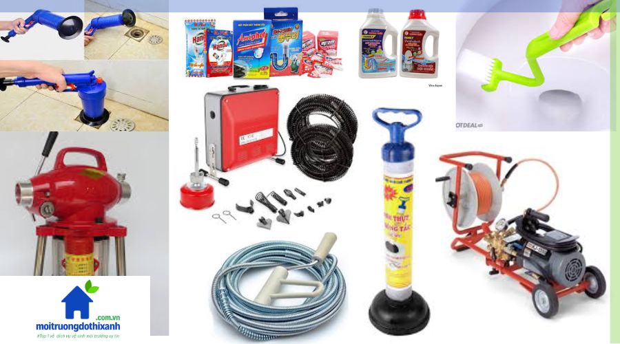 Thiết bị xử lý thông cống nghẹt tại nhà phổ biến nhất hiện nay