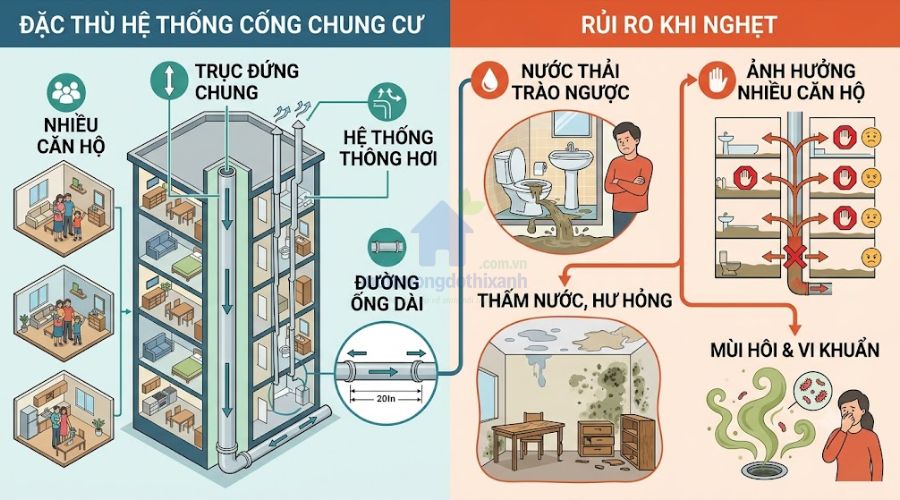 Đặc Thù Hệ Thống Cống Thoát Nước Chung Cư