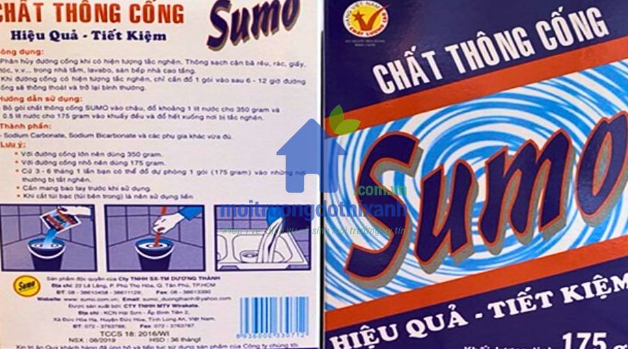 Hộp bột thông cống Sumo chính hãng mẫu mới 2025