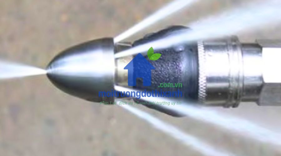 đầu phun của máy thông cống áp lực nước