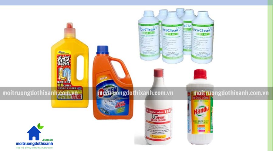 Hình ảnh chai nước thông cống giúp xử lý tắc nghẽn nhanh chóng