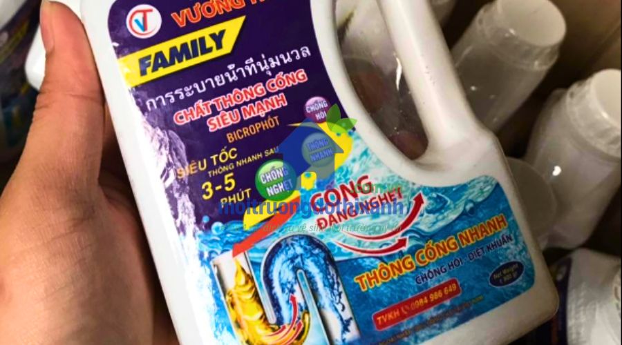 Hóa chất thông tắc cống nhà vệ sinh