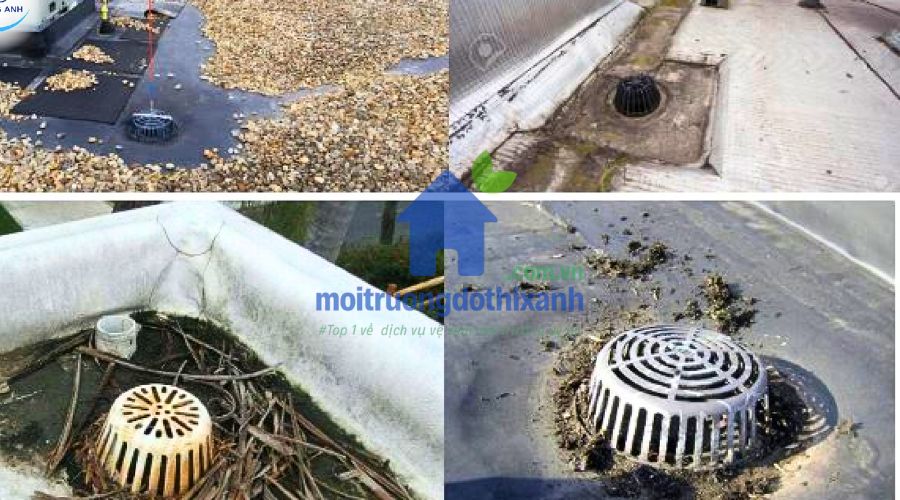 Cách làm sạch đầu ống thoát nước mưa bị bít kín