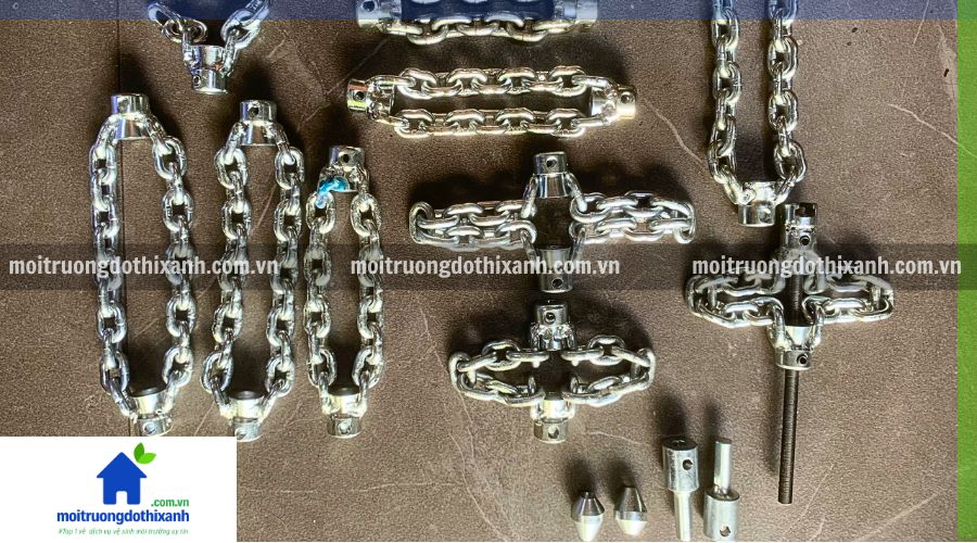Xích thông cống dễ làm sạch sau khi sử dụng.