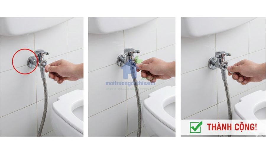 Quy trình thay dây cấp nước bồn cầu bị rỉ nước