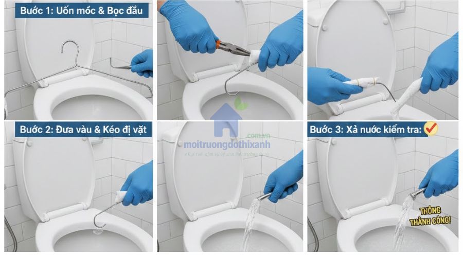 Cách thông tắc toa lét hiệu quả tại nhà, không cần thợ
