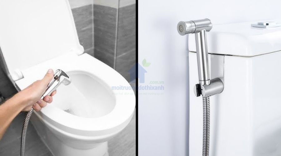 Cách sử dụng vòi xịt vệ sinh đúng cách, không bị bắn nước