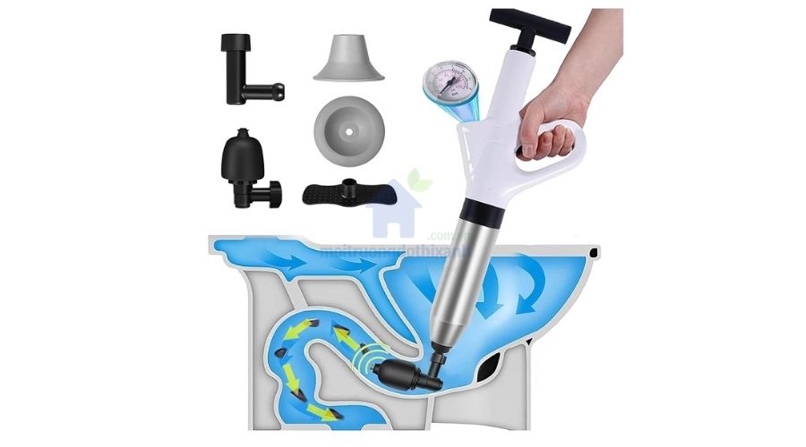 Giải pháp thông bồn cầu nhanh bằng súng khí nén