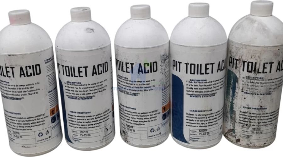 cách thông bồn cầu bằng axit