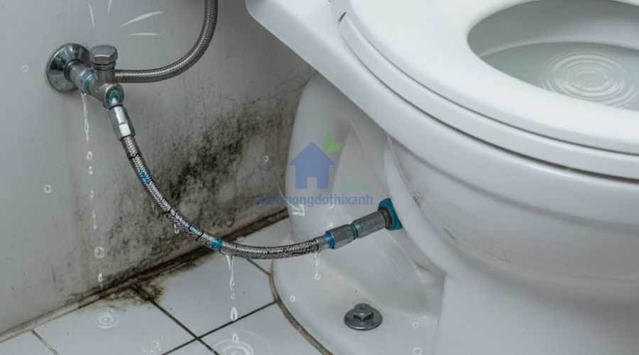 Cách thay dây cấp nước bồn cầu bị rỉ nước đơn giản nhất