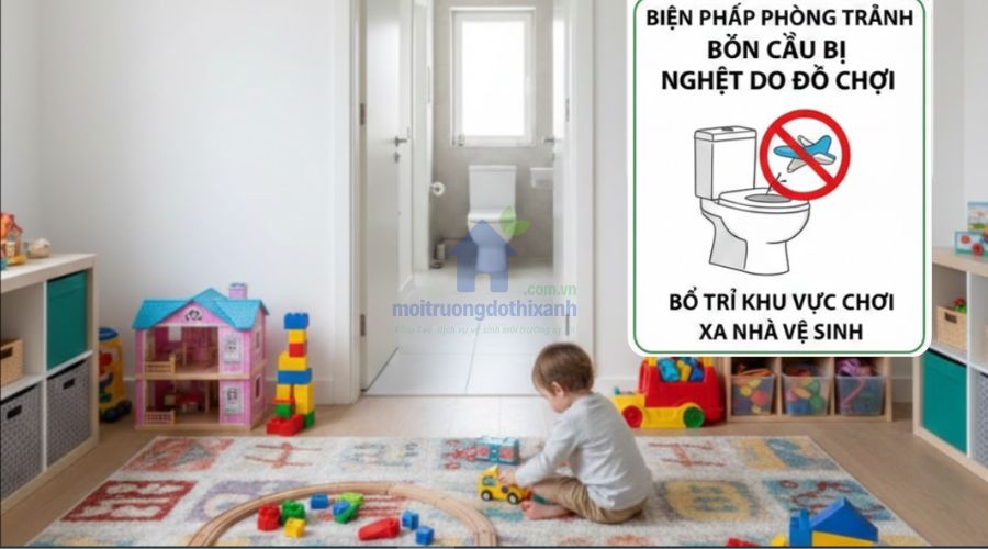 Cách rút đồ chơi khỏi bồn cầu nhanh chóng