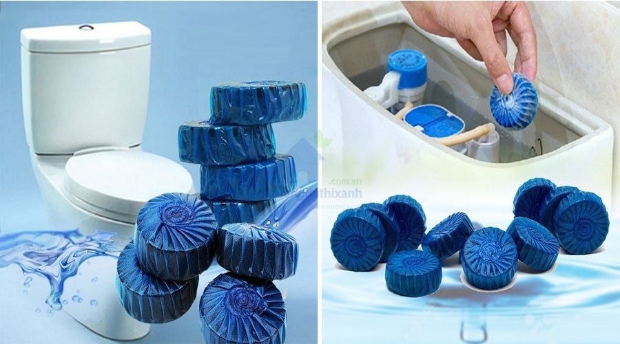 Viên thông tắc bồn cầu tự tan trong nước