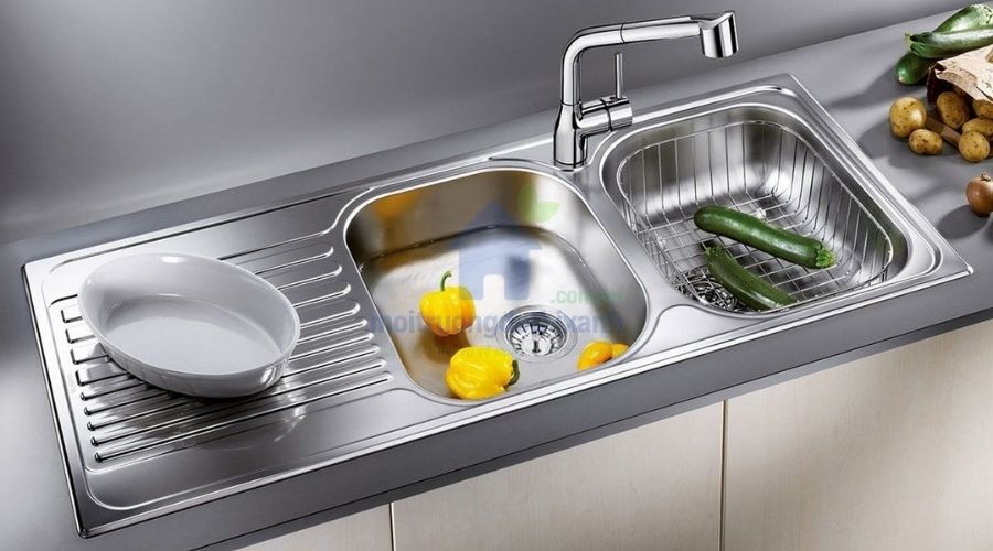 Bồn rửa bát 3 ngăn inox cao cấp dùng cho gia đình