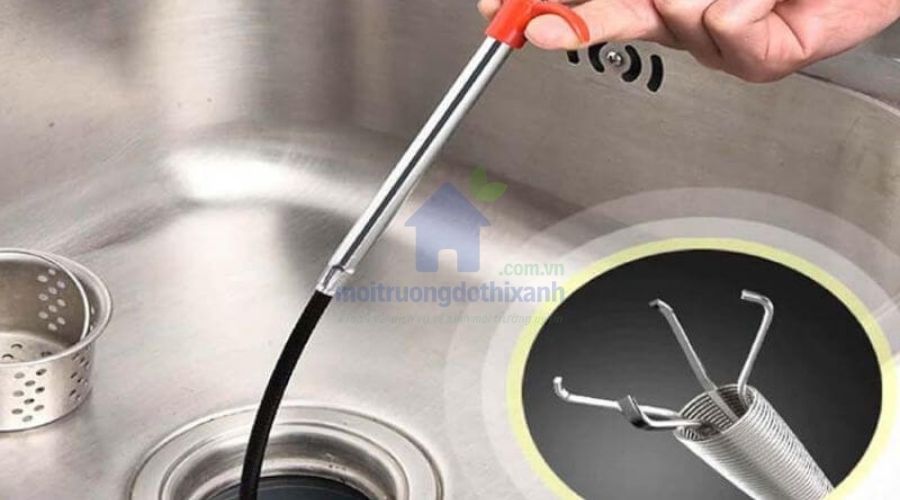 Các bước sử dụng que thông tắc bồn rửa bát